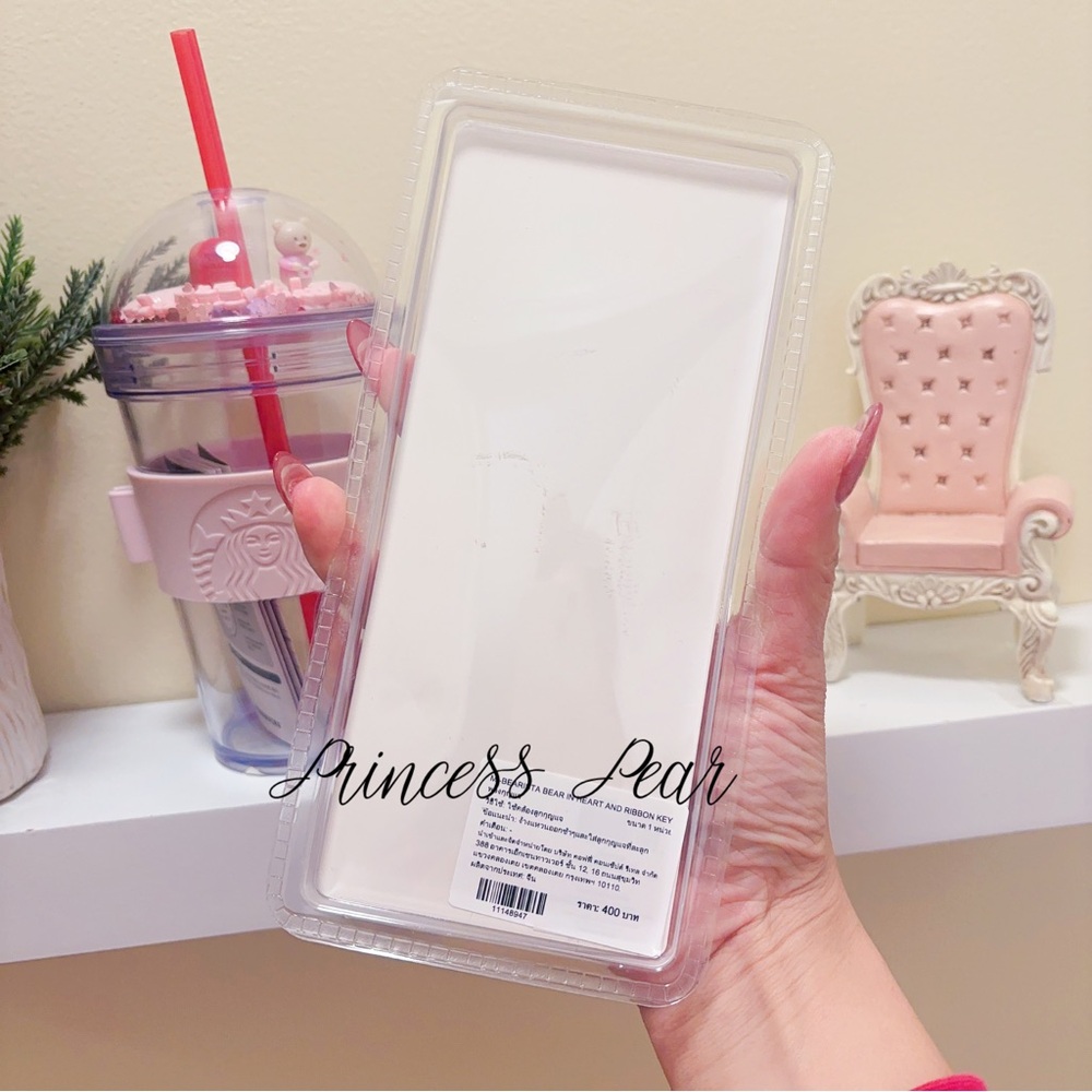 Starbucks Korea Valentine 2019 Bearista Dome Cup with keychain - Picture 9 of 9